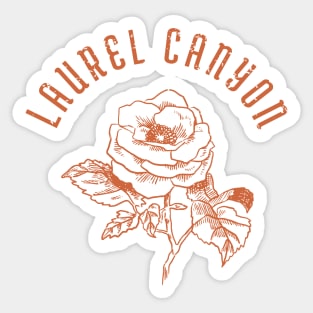 Laurel Canyon rose - orange print Sticker